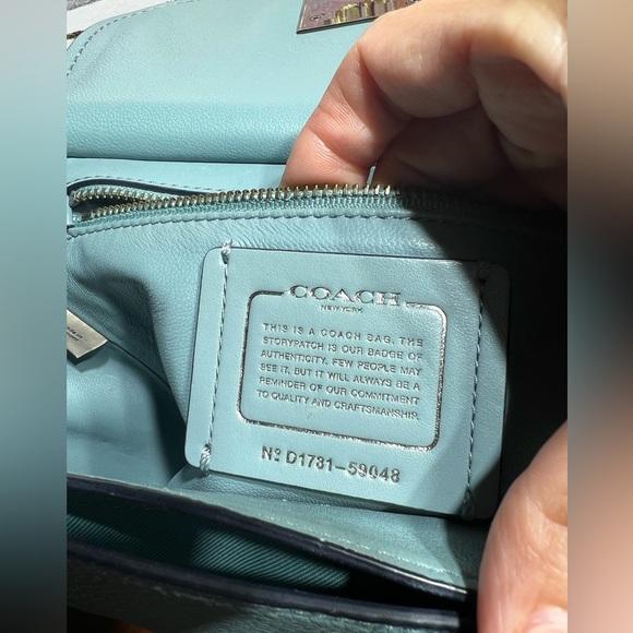 Coach GUC Drifter Top Handle Satchel w/ Shoulder Strap Turquoise - Picture 6 of 11